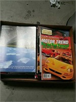 Box of car magazines