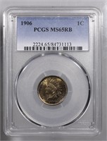 1906 Indian Head Cent PCGS MS66RB 1c