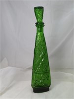 Vintage Italian Empoli Green Glass Triangular,