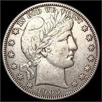 1905-S Barber Half Dollar CLOSELY UNCIRCULATED