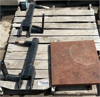 Pallet with a piece of 1" Plate Steel and 2