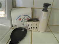 Soap Dispenser/Sponge Holder, Spoon Holder, Napkin