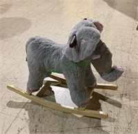 Padded elephant toy rocker with authentic sound