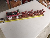 30" VTG Cast Iron Wagon Team -Complete