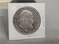 Funf 5 Mark 1907 Wuerttemberg Silver Coin