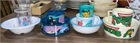 (4) Sets Vtg Childrens Dishes: Ninja Turtles,