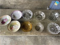Glass And Hand Painted Bowls