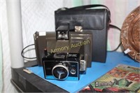 POLAROID LAND CAMERA AND POUCH
