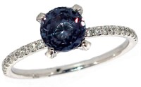 14k Gold 1.49 ct Alexandrite & Diamond Ring