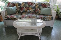 Wicker Couch & Table