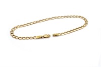 9ct yellow gold chain bracelet