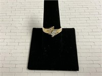 14 KT Gold Wedding Ring 1/2 CTW Diamond - Size