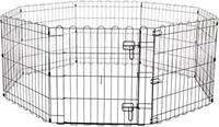 24 IN AMAZONBASICS FOLDABLE PET PLAYPEN W/ DOOR