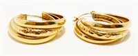 Small 14K Y Gold Hoop Earrings 3.6g