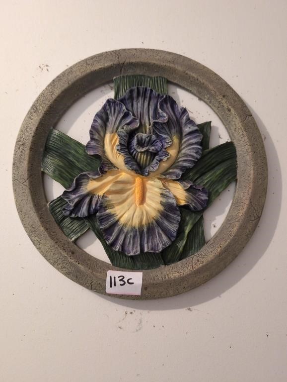 Iris wall plaque