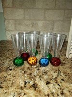 Colorful glass based shot glasses 7ea