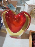 OGGETTI ITALIAN ART GLASS HEART VASE
