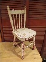 vintage small wooden chair