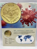 COIN - GOLD FOIL -COMMEMORATIVE COVID (WIN