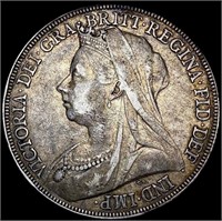 1896 G. Britain Silver Crown LIGHTLY CIRCULATED