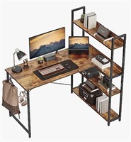 CubiCubi Computer Corner Desk with Shelves