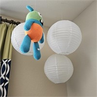 Crochet Monster Plush & Hanging Paper Lanterns