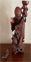 F - CARVED STATUETTE  (AS IS) 22"T (C69)