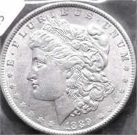 1889 CHOICE AU MORGAN DOLLAR