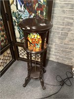 Grape design stained glass stand