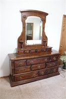 Pine dresser with mirror