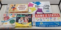 5 games - uncle wiggly, lollypop, remco