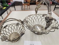 Godinger silver art grapeleaf fruit baskets