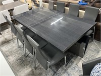 Modern Grey Italian Laquer Dinning table & 8