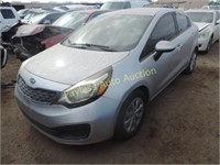 2012 Kia Rio KNADM4A34C6076583 Silver