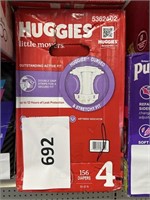 Huggies 156 diapers size 4