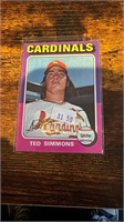 1973 Topps Ted Simmons Cardinals Auto #75