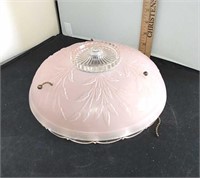 Pink Satin Glass Ceiling Light