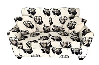 Fabric Floral Patterned Loveseat *pre-owned*
