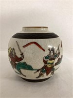 Asian Battle Scene Vase
