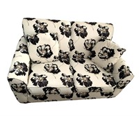 Fabric Floral Patterned Love Seat *pre-owned*