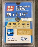 GripRite Structural Screws #9x2-1/2”