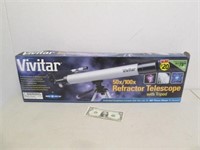 Vivitar 50x/100x Refractor Telescope w/ Tripod