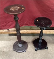 2 Vintage Wood Pedestal/Plant Stands