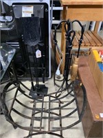 GROUP LOT -- 2 FIREPLACE TOOL SETS AND FOLDING