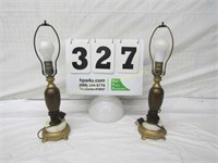Pair of Vintage Table Lamps, Works - NO SHADES