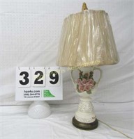 Vintage Flower Porcelain Table Lamp
