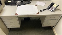 30 in. x 60in.  Metal Desk + Blotter