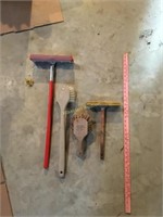 Squeegees and Small Wooden Brushes