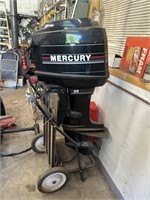 Mercury 35 HP prop motor with stand