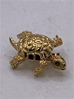 SIGNED MONET TURTLE BROOCH